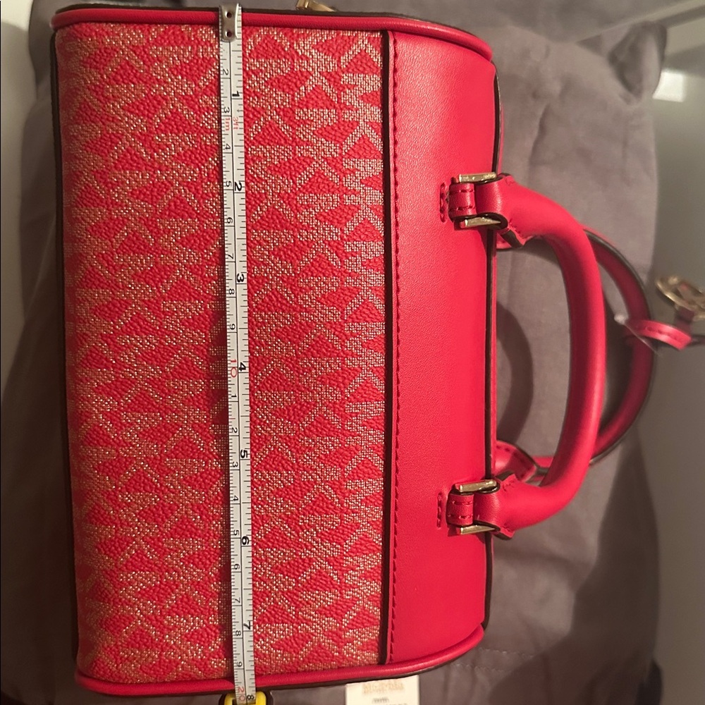 Michael Kors Red Mini Crossbody Bag with Leather Accents - Picture 8 of 10